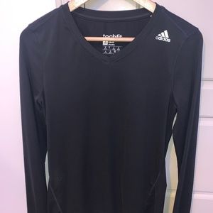 Women's Black Adidas Long Sleeve Workout Shirt